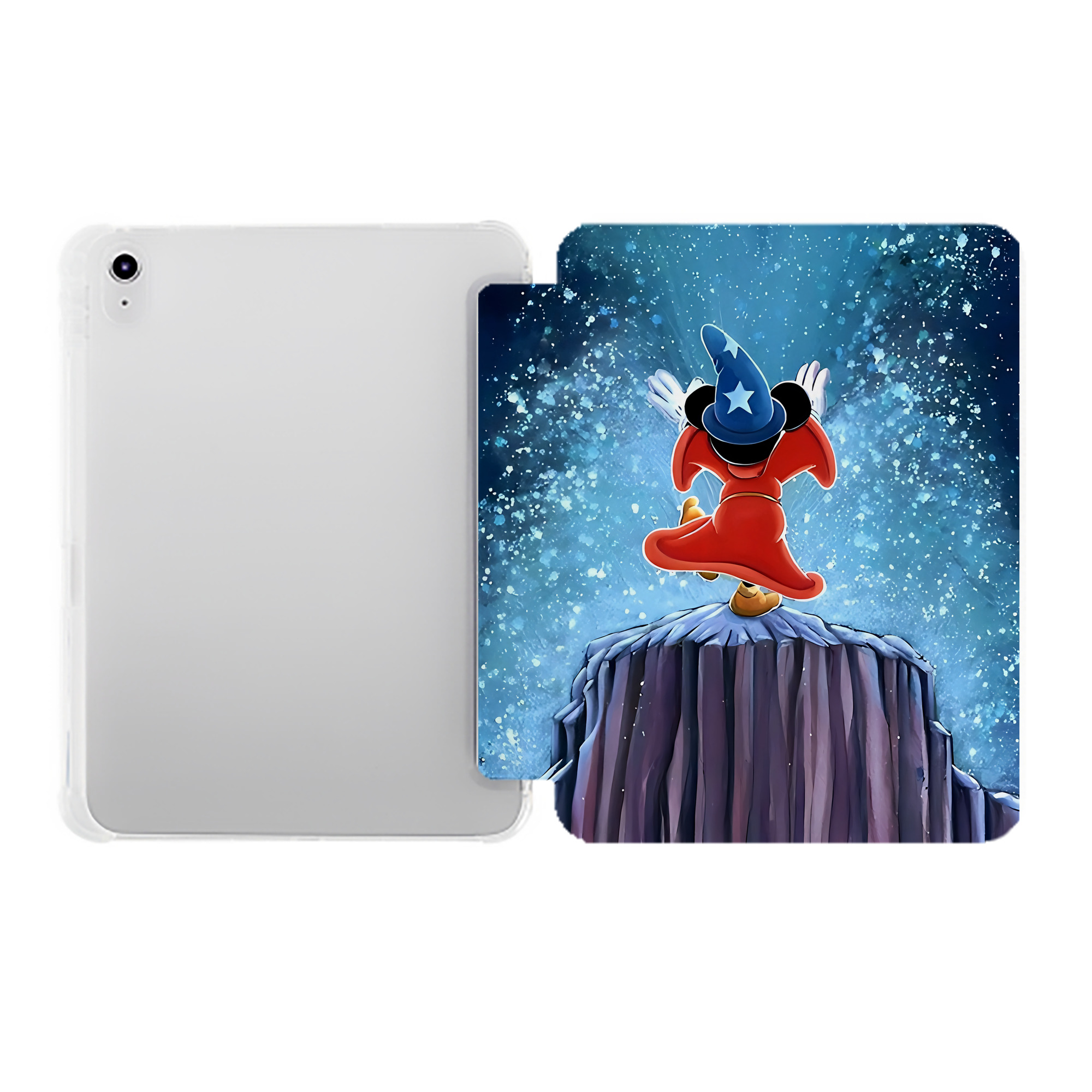 （画像用） ミッキーマウス Mickey Mouse IPad ケース ペン収納付き 三つ折りスタンド PUレザー×シリコン 対応機種9.5/10.5/10.9インチ